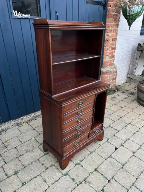 Edwardian Mahogany Music Cabinet. Bookcase, Filing, File Chest Of Drawers