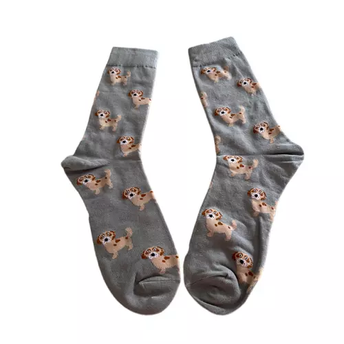 Clumber Spaniel Socks Unisex One Size Fit Uk Size 5 - 11 Fun Clumber Dog Socks