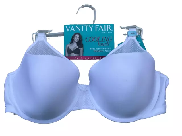 NEW VANITY FAIR Bra Cooling Touch Underwire Bra 38C White 75355 #86122  $14.99 - PicClick