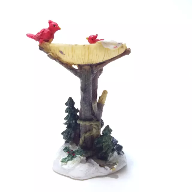 Santa's Workbench 2004 Birdbath Fountain 7321185 Pair of Cardinals Great Details