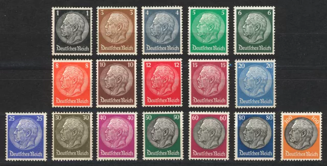 MiNr. 512-528 Deutsches Reich - Paul von Hindenburg Wz 4 HK - ungebraucht *