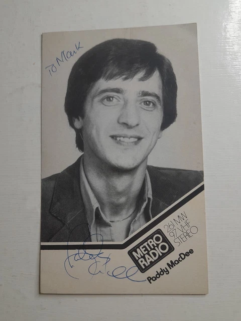 Rare Paddy MacDee Metro Radio Presenter Autograph Hand Signed photo picture Card