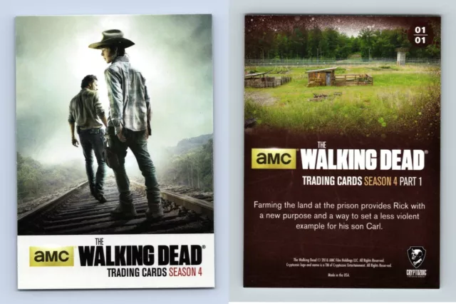 Title Card #01 The Walking Dead Season 4 Pt1 Cryptozoic 2016 Trading Card