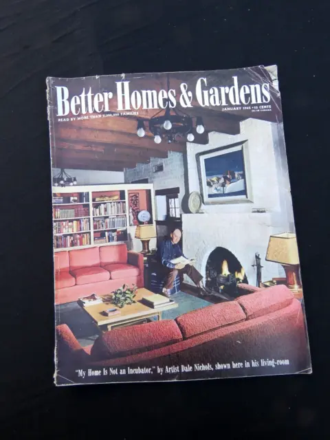 Better Homes & Gardens Magazine January 1945 Magazine Recipes Dale Nichols