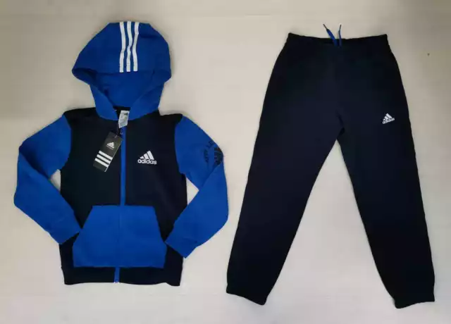 3805/15 Adidas Tuta Ginnastica 3 Stripes Felpa Pantalone Bambino Junior Ab5226
