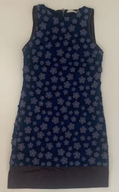 Alice + Olivia Womens Blue Floral Straight Dress Size 6