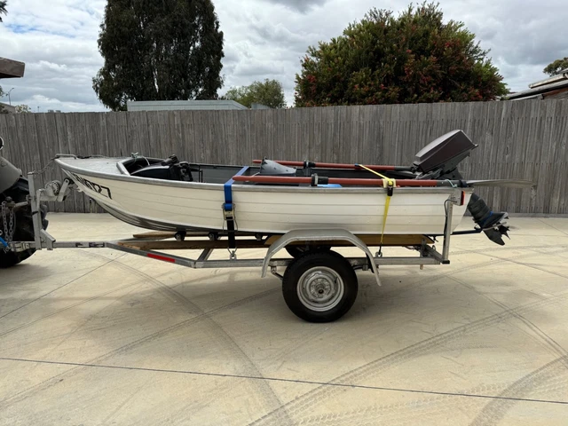 Savage Tinny 12' With Fully Serviced 8 Hp Motor Also Spare Motor Unserviced Reg0 Savage Tinny 12' With Fully Serviced 8 Hp Motor Also Spare Motor Unserviced Reg0