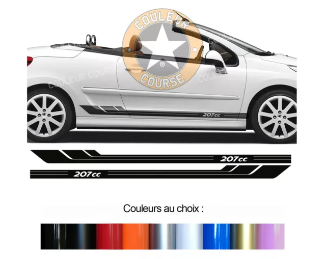 2 X Bandes Bas De Caisse Pour Peugeot 207Cc 207 Cc Autocollant Sticker Bd541-3