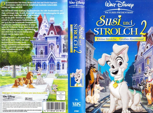 VHS WALT DISNEY Susi und Strolch 2 Kleine Strolche Großes