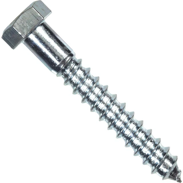 Hillman 5/16 In. x 2-1/2 In. Zinc Hex Lag Screw (100 Ct.) 230054 Pack of 9
