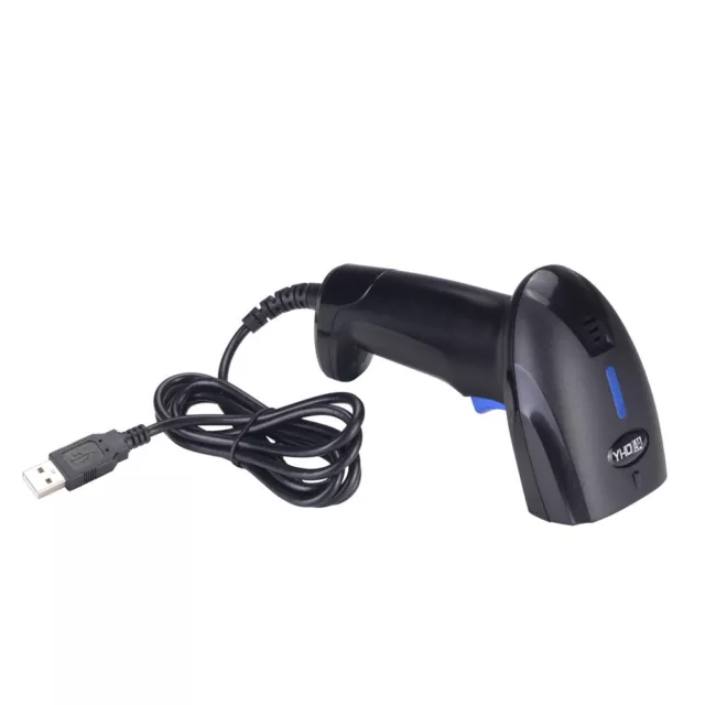 Handheld USB Wired 1D 2D QR Barcode Scanner Laser Continuous Bar Code Reader