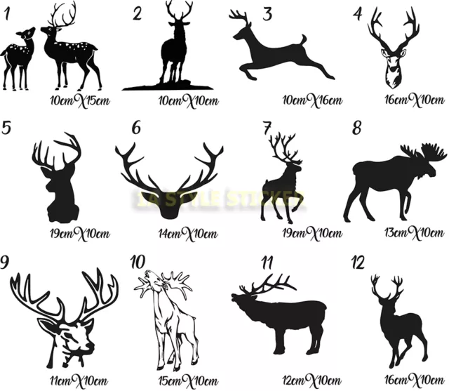 Hirsch Autoaufkleber Reh edelweis Jäger  Gewehr Elch Förster Aufkleber