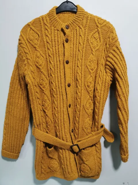 Cardigan donna vintage lavorato a maglia con bottoni cintura vintage