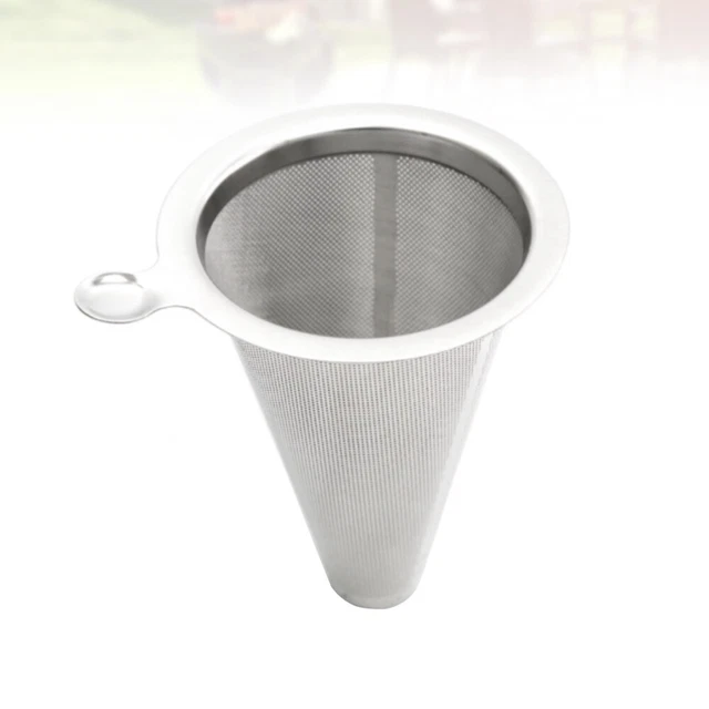 1 pz filtro caffè bevande in acciaio inox setaccio imbuto aiuto cucina per troppo