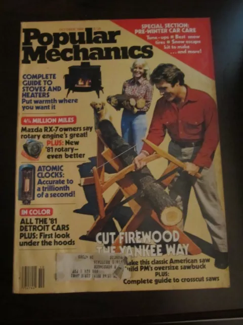Popular Mechanics Magazine October 1980 Cut Firewood Yankee Way Y7 X5