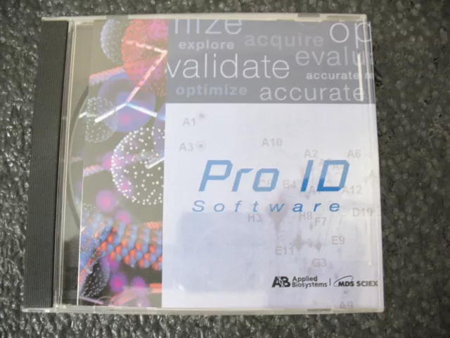 Applied Biosystems Mds Sciex Pro Id Software 028448Sw100 Qstar Xl Hybrid System