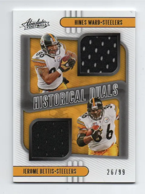 2020 Panini Hines Ward & Jerome Bettis /99 Patch Pittsburgh Steelers NFL