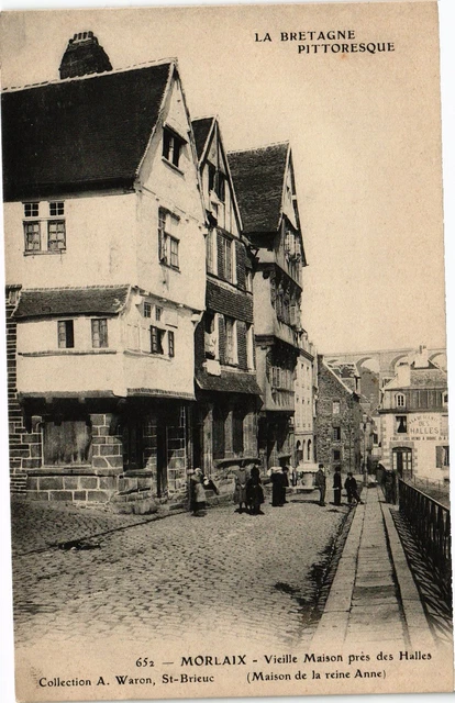 Carte Postale Ancienne CPA Morlaix - Vieilles Maisons Place Du Marché (29)