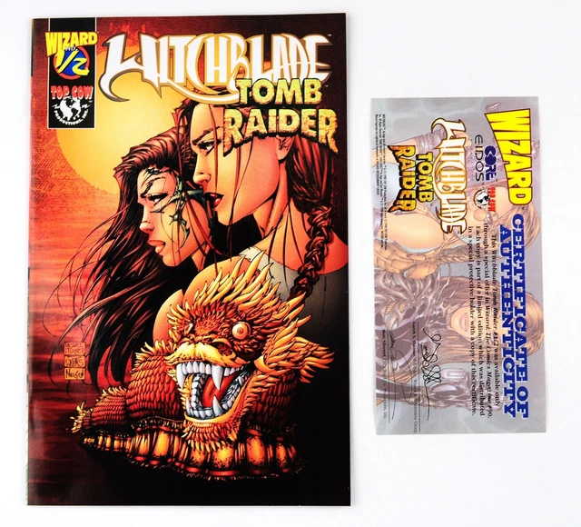 Top Cow Comics - Wizard ~ 1/2 Witchblade Tomb Raider Ltd Edition w/COA VF/NM
