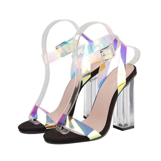 1 paio di sandali colorati tacco alto donna sandali moda scarpe estive calzature