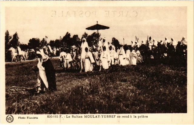 CPA AK MAROC Le Sultan MOULAY-Yussef se rend a la priere (92991)