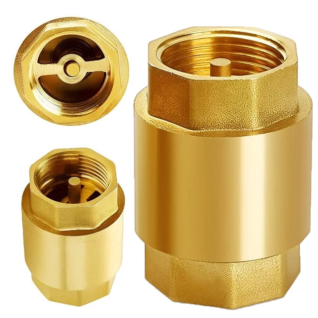 Lot De 2 Clapets Anti-retour Filetage Intérieur/extérieur - Laiton, Pour Conduite D'eau, Chauffe-eau, Pompe - 10