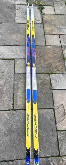 Langlaufski Fischer classic SCS 205 cm mit Salomon-Bindung SNS-Profil