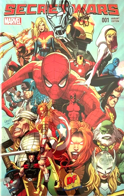SECRET WARS #1 DF Exclusive Greg Land Variant SIGNED/REMARKED KEN HAESER W/COA.