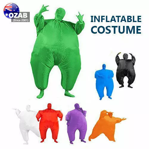 Inflatable Fancy Chub Fat Masked Suit Dress - Blow Up Halloween Party Costume