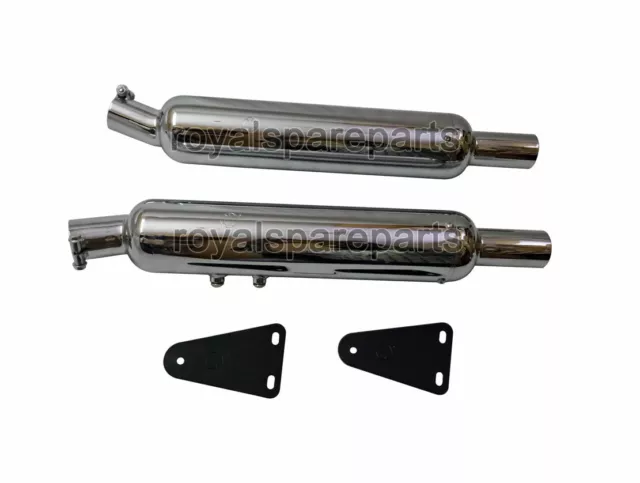 Royal Enfield GT Continental 650cc AEW Exhaust Silencer Pair