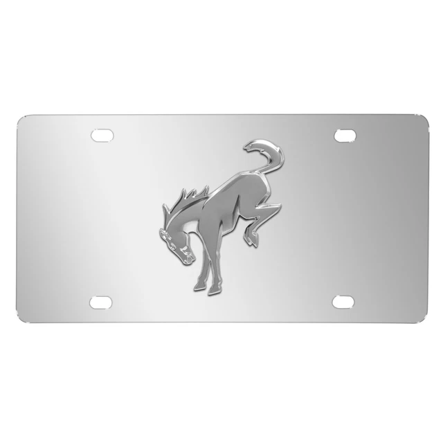 IPick RAM Power Wagon Dual Logo License Plate Frame - Mirror Chrome Metal, Fits US Plates - View #4