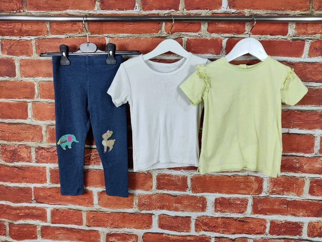 Girls Bundle Age 2-3 Years Next M&S Blue Leggings Short Sleeve T-Shirt Top 98Cm