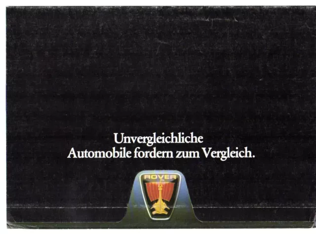 Rover SD1 1983 German Market Foldout Sales Brochure 2600 S 3500 VDP Vitesse