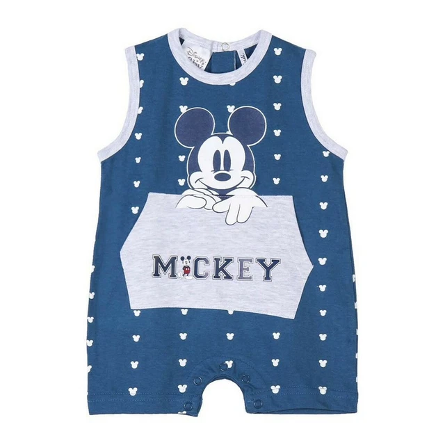 Ärmelloser Strampelanzug Mickey Mouse Blau