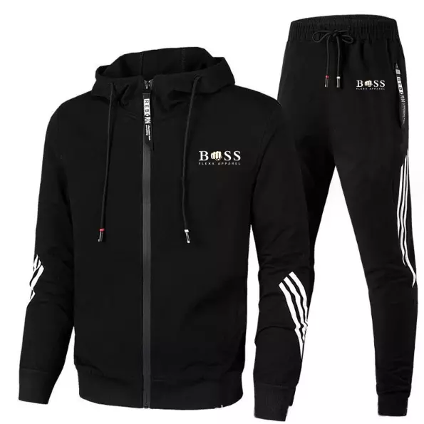 Mensboss Sets Sportswear Jogging suit Casual Tracksuit Gym Sweat Suit Sportswear