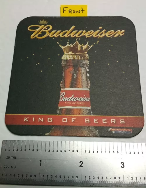 BUDWEISER BREWING CO of UNITED KINGDOM(UK) "KING OF BEERS" BEER COASTER.