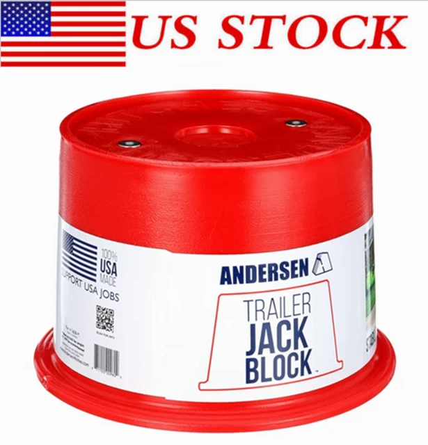 Trailer Jack Block with Magnets 3608-M Stabilize Your Rv or Trailer Red New