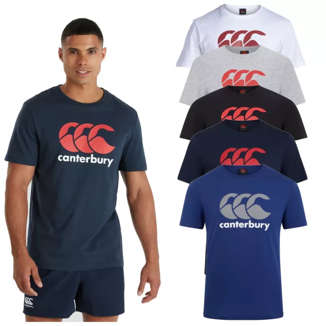 Canterbury Mens CCC Logo T-Shirt Short Sleeve Rugby Tech Top Training Gym