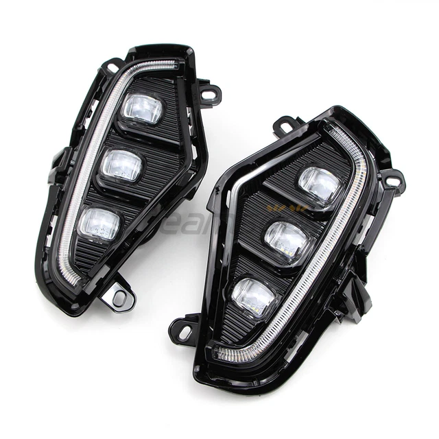 Feux Diurnes LED LITTOU Pour Jeep Renegade 2015-2018 - Blanc 74 LEDs - Alliage Aluminium Anti-chaleur