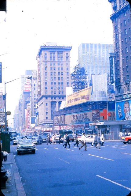 ONYC Original Slide - 1960s New York City Downtown Street Scene Loews Theater #1