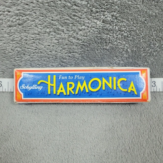 Schylling Harmonica Green Metal 16 Hole In Original Box Fun To Play