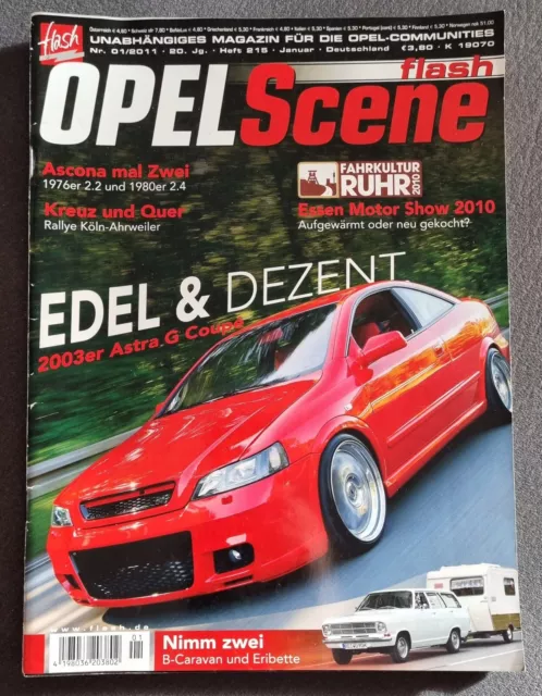 Opel Scene Flash Heft 215 Nr. 01/2011 Astra Coupe, Kadett Caravan, Corsa Pickup