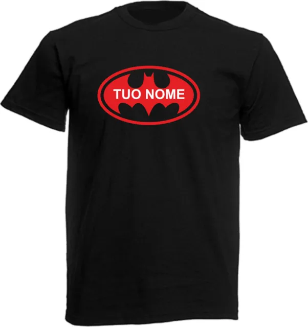 Maglietta  T-shirt nera con stampa Batman