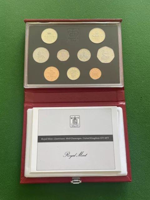 1989 UK Royal Mint Proof Coin Set COA - Bill & Claims Of Rights £2 Coin - Rare