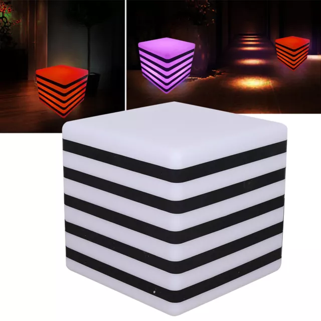 16” Rechargeable Furniture Bar Lamp Party Stool Striped Light Stool Durable