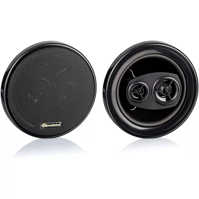 Altavoces de Coche 16cm, Coaxial, 3 Vías, 2 Altavoces, PMPO 80W, 89Db, 80-20000