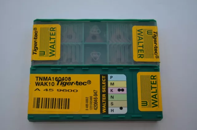 TNMA160408 WAK10 WALTER Tiger-tec Wendeschneidplatten 10 Stück RHV3688