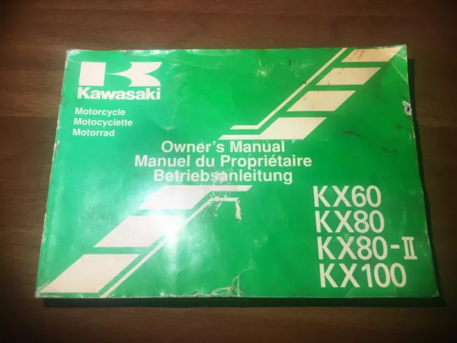 Manuale owner’s manual Kawasaki KX 60 80 100 1992 ing fra ted 99923-1319-01