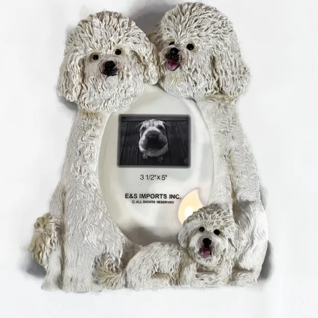 BICHON FRISE 3.5" x 5" Resin Picture Frame E&S Imports