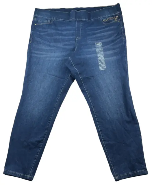 Tommy Hilfiger Pull on Jeans Womens Plus size 20W Blue Denim Skinny New Stretch